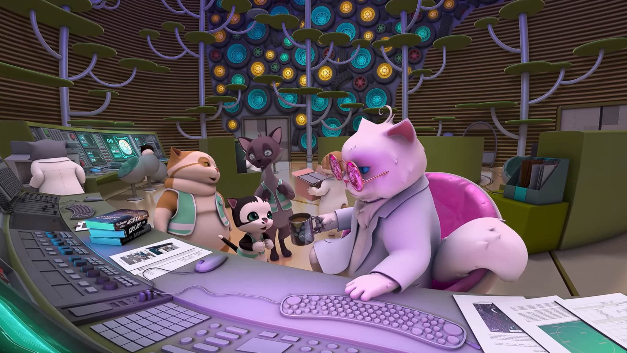 Kočičí dobrodružství na vesmírné stanici 2D 