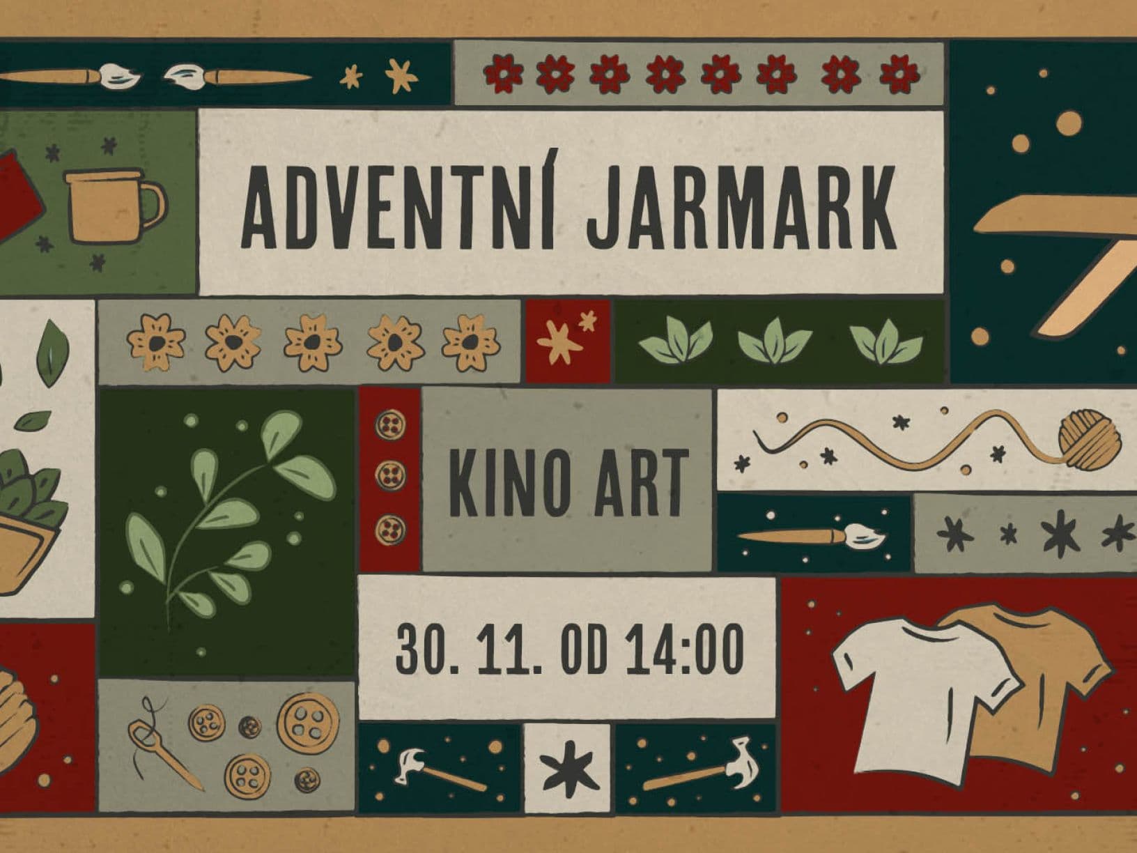 Přijďte si nakoupit dárečky pod stromeček na Adventní jarmark do Kina Art