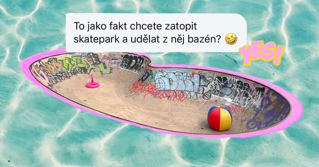 Pool party ve skateparku