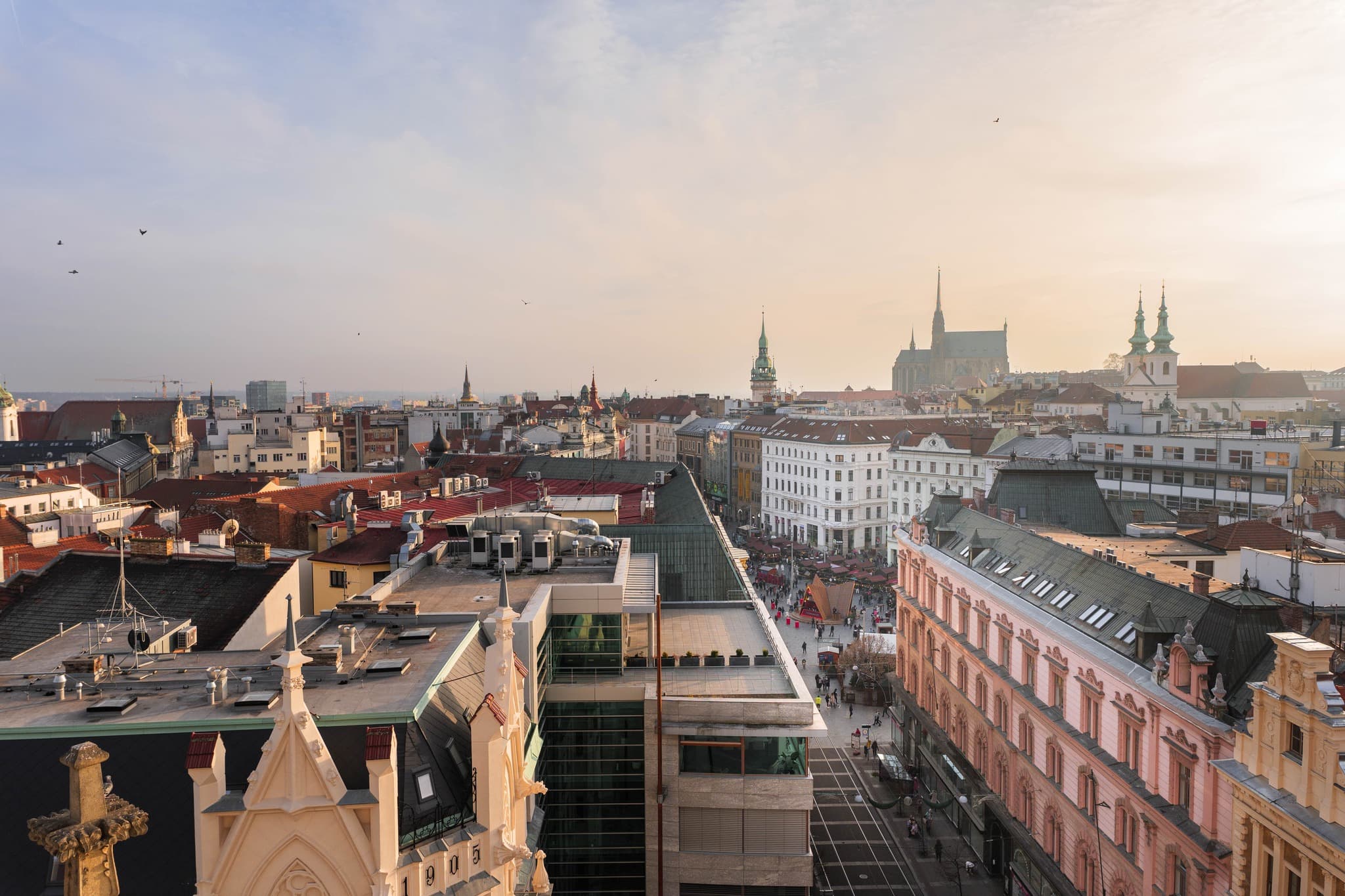 Výhled z věže kostela sv. Jakuba