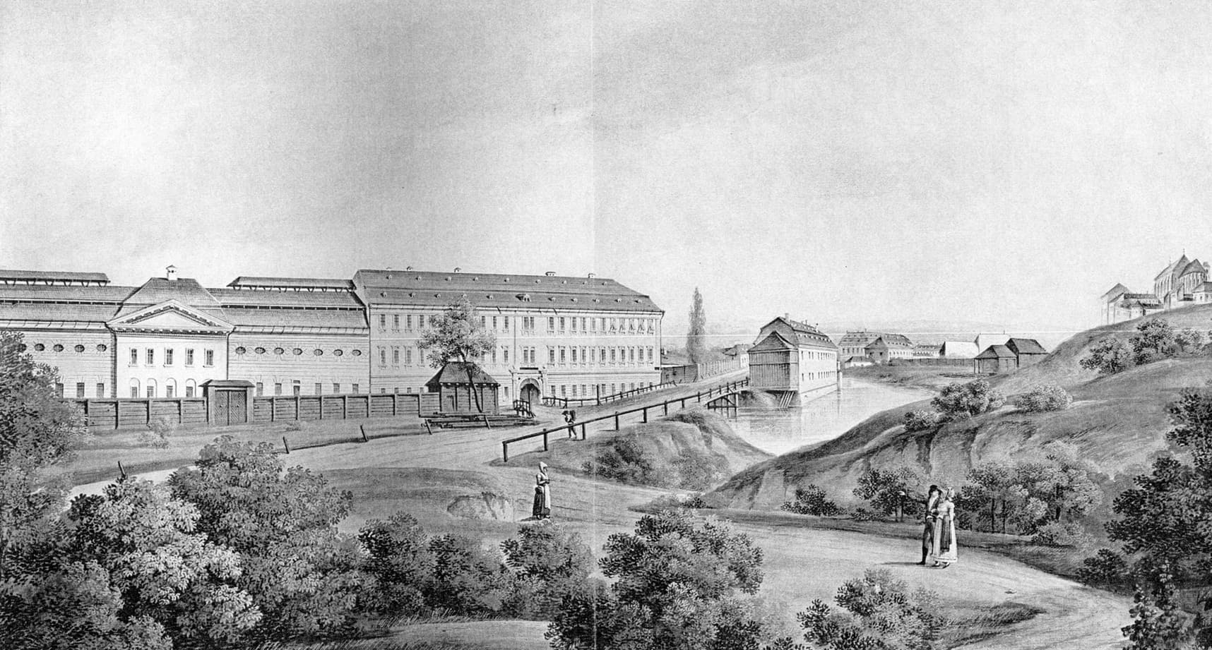 Offermanova továrna na Dornychu v roce 1814