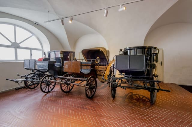 Historické koněspřežné kočáry ze sbírky Muzea ve Šlapanicích