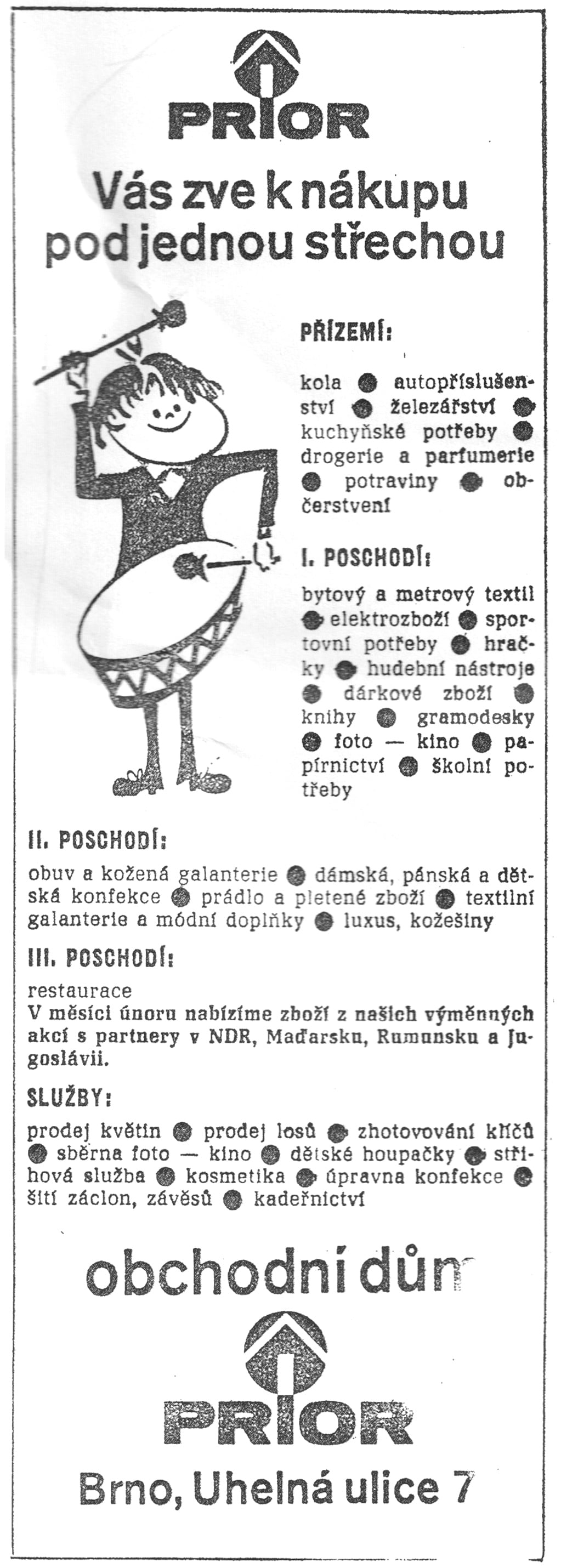 Dobová reklama na Prior