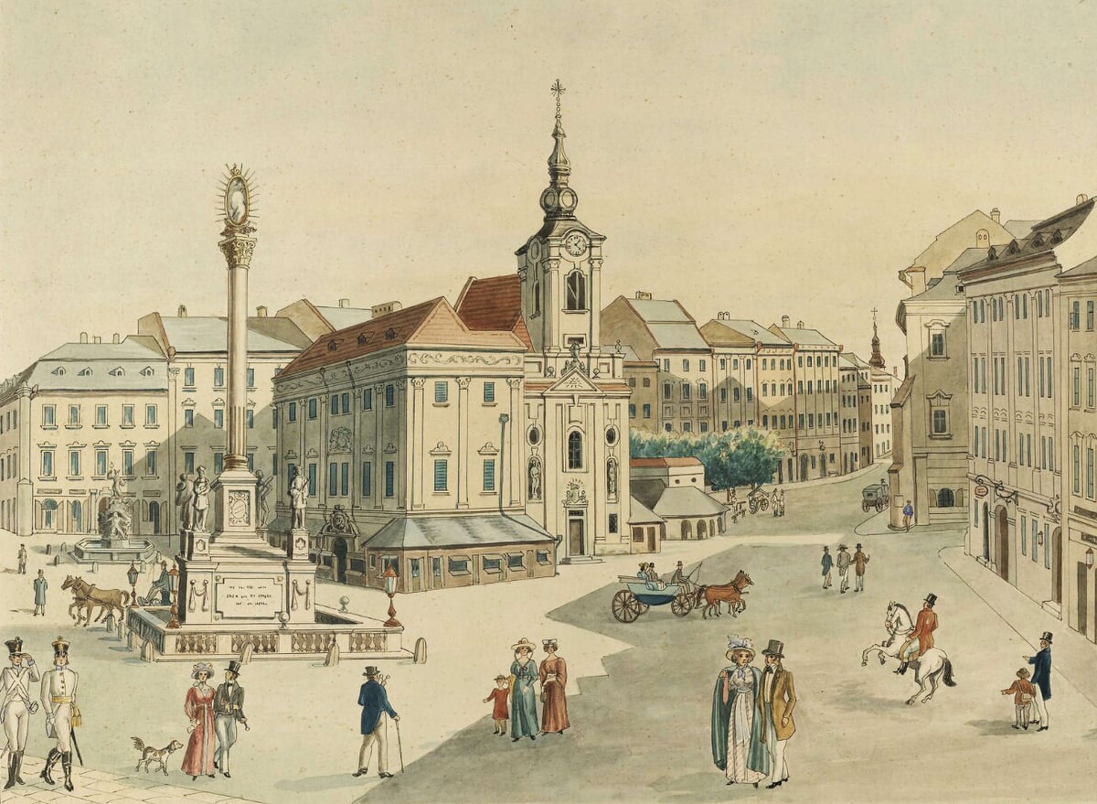 Kostel sv. Mikuláše na dnešním náměstí Svobody
